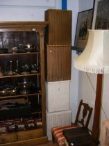 Four Lloyd Loom linen baskets