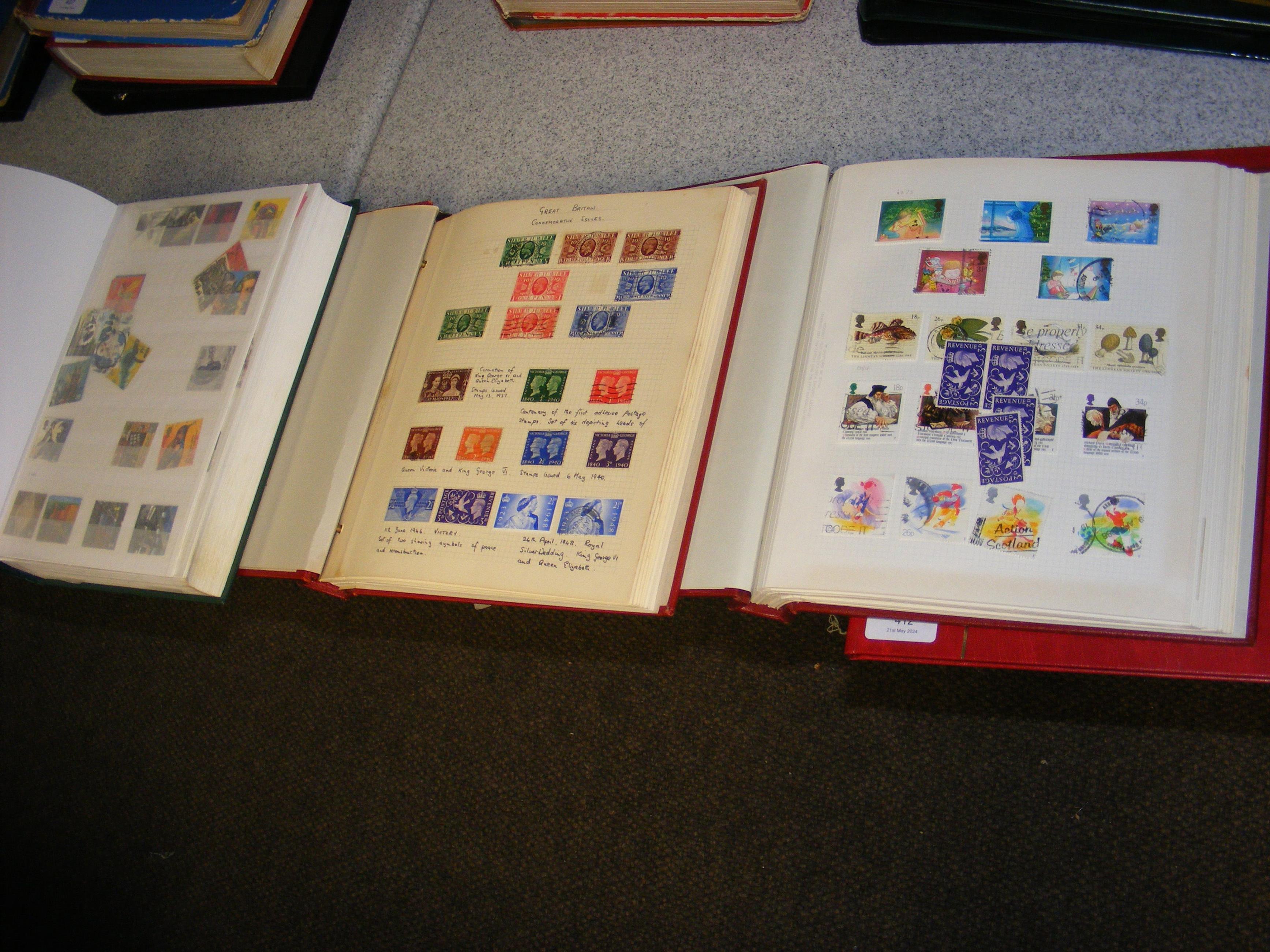 Stamps - GB used collection - in four albums