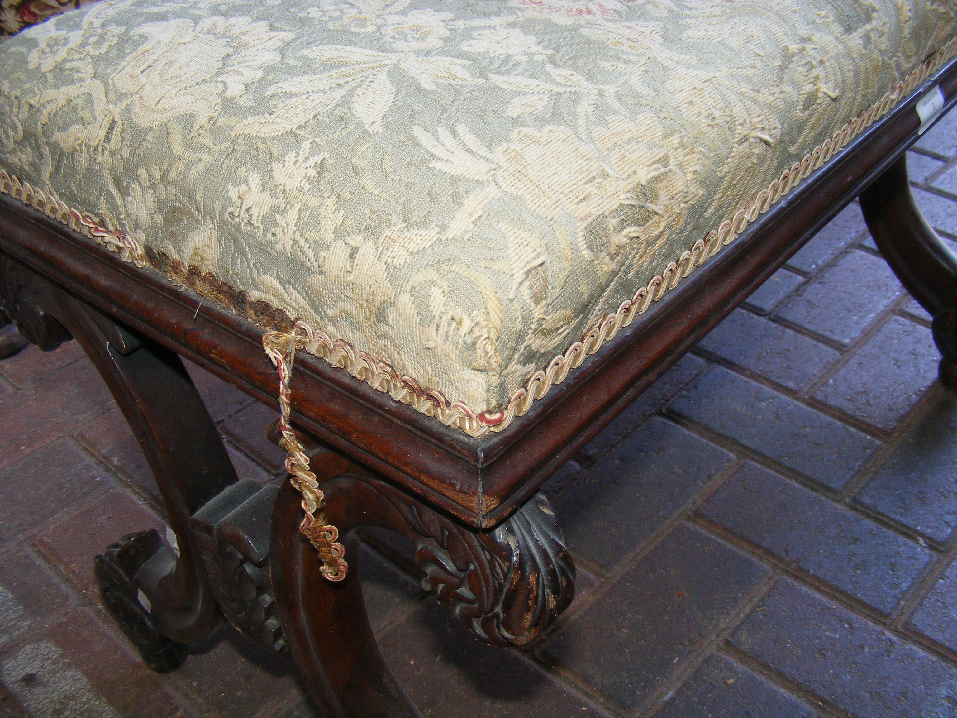 A William IV stool on turned supports - Image 3 of 8