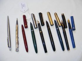 Various collectable fountain pens, including Water