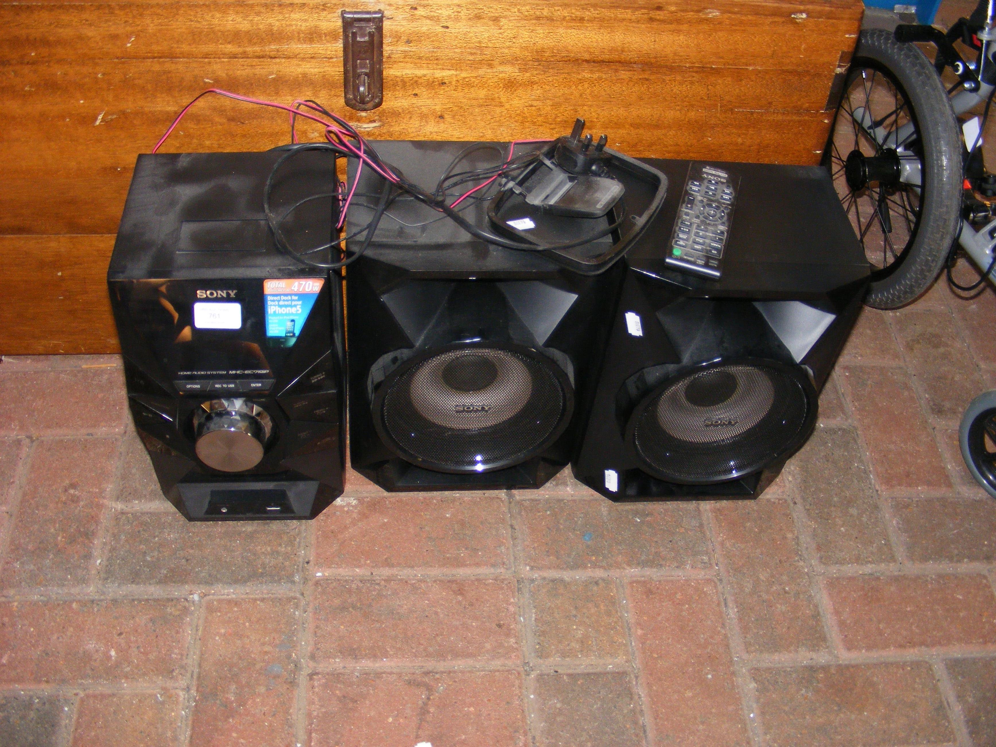 A Sony home audio system, model MHC-EC719IP