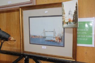 ANTHONY ROBERT KLITZ - painting of Tower Bridge, L