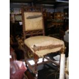 An antique hall chair for restoration