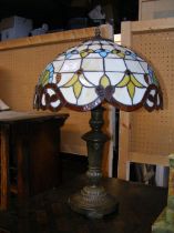 A reproduction Tiffany style table lamp - 60cms hi