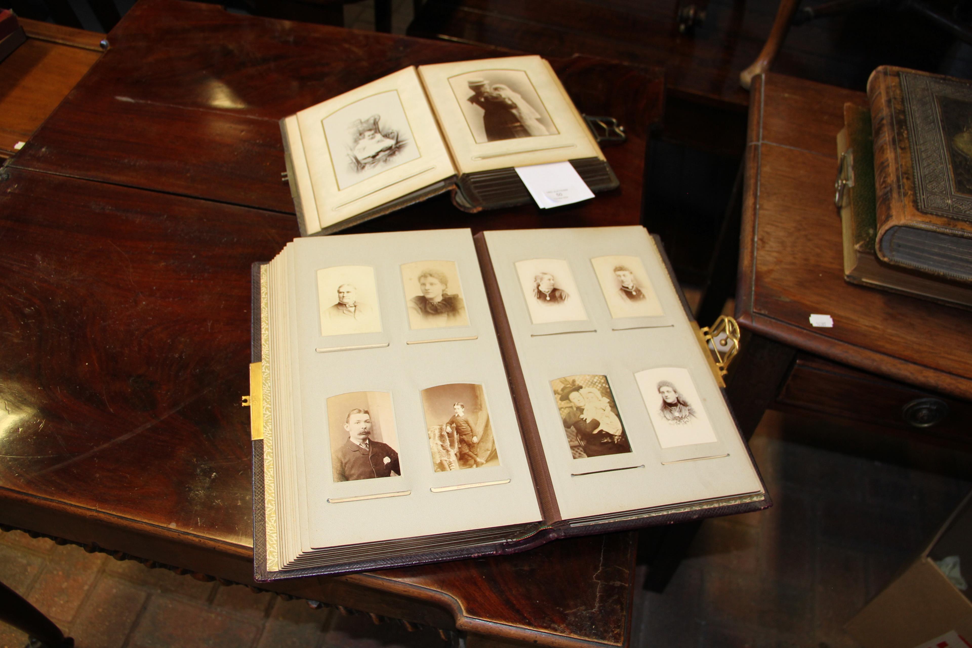 A Victorian photograph album and one other
