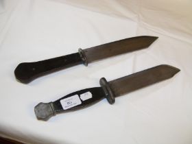 Two antique Bowie knives