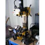 A Clarke bench mounted pillar drill with various c