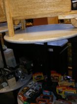 A white granite terrazzo effect bistro table, with