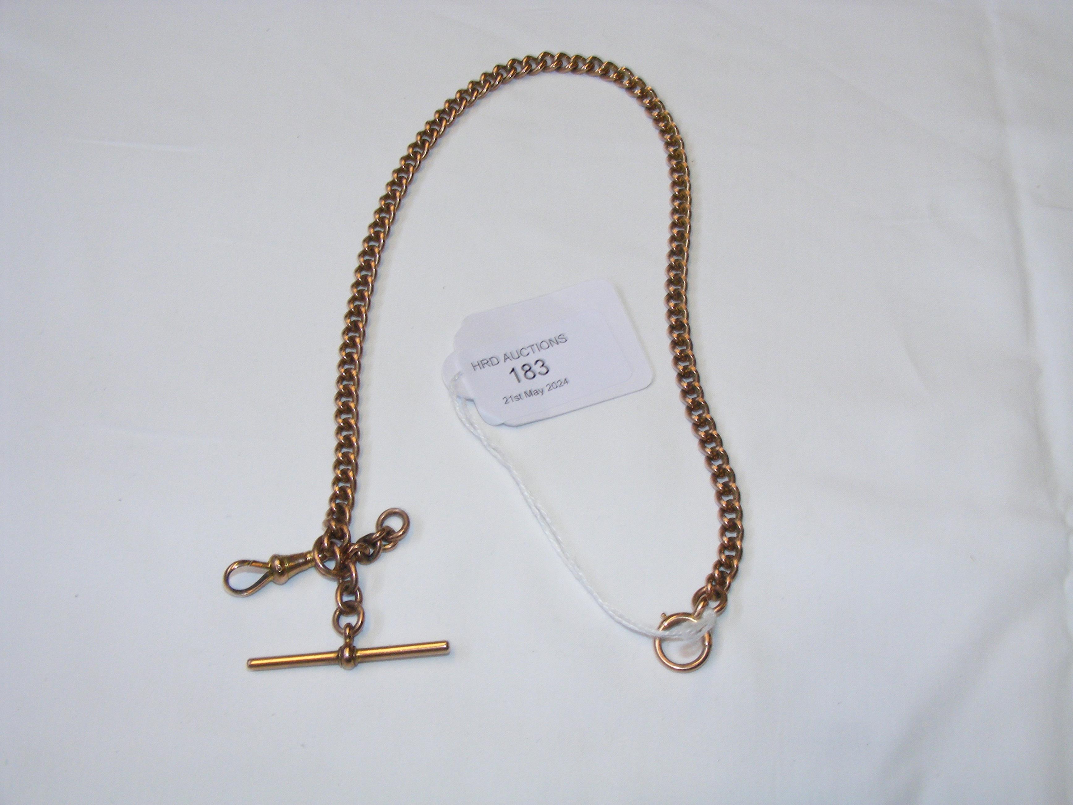 A 9ct pocket watch chain