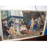 W. CUTHBERT - large watercolour depicting Death of