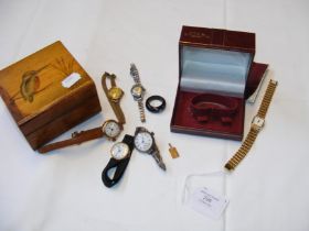 A selection of gold and other ladies watches