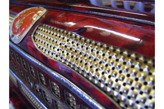 A Paolo Soprani accordion in marbled red - Image 5 of 7