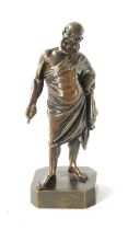 A 19TH CENTURY FIGURAL BRONZE SCULPTURE