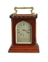 FRENCH, ROYAL EXCHANGE, LONDON. A MID 19TH CENTURY ENGLISH ROSEWOOD FUSEE LIBRARY CLOCK