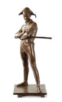 CHARLES RENE DE PAUL SAINT MARCEAUX (1845 - 1915) A 19TH CENTURY FRENCH STANDING BRONZE SCULPTURE OF