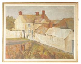 FRANK STEWARD. A 20TH CENTURY OIL ON CANVAS “FARM AT THE LIZARD”