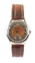 A GENTLEMAN’S 1950’S STEEL MUROS INCABLOC WRISTWATCH