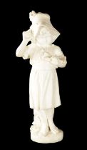 A 19TH CENTURY CARVED CARRERA MARBLE STATUE