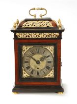 AN 18TH CENTURY CONTINENTAL PULL QUARTER REPEATING BRACKET CLOCK