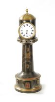 A LATE 19TH CENTURY FRENCH INDUSTRIAL LIGHTHOUSE MANTEL CLOCK