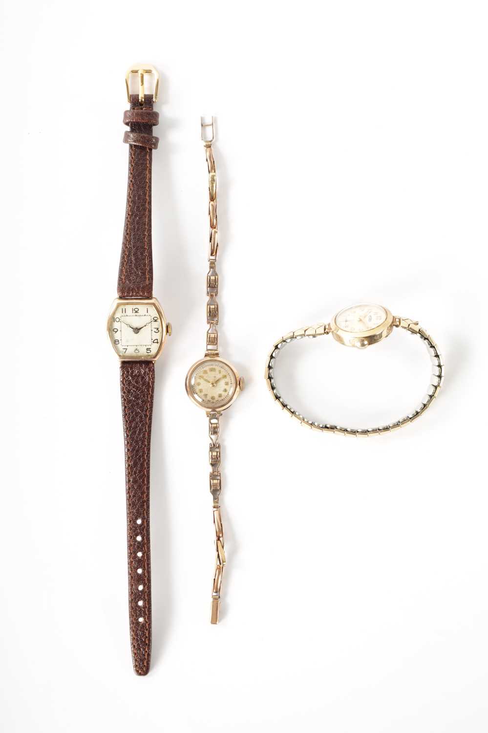 A COLLECTION OF THREE VINTAGE 9CT GOLD LADIES WRISTWATCHES - Image 5 of 6