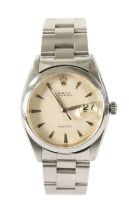 A 1960'S GENTLEMAN'S STEEL ROLEX OYSTER DATE PRECISION WRIST WATCH