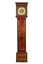 WILLIAM BILSBORROW FECIT A LATE 17TH CENTURY WALNUT AND MARQUETRY INLAID EIGHT DAY LONGCASE CLOCK