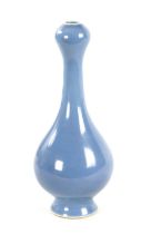 A 19TH CENTURY CHINESE POWDER BLUE BULBOUS CABINET VASE