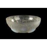 AN R. LALIQUE CLEAR, FROSTED AND OPALESCENT 'DAHLIAS NO. 1' CIRCULAR GLASS BOWL