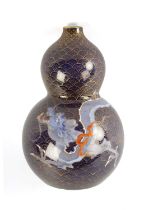 A LATE 19TH CENTURY JAPANESE PORCELAIN DOUBLE GOURD CABINET VASE