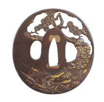 A JAPANESE EDO PERIOD MIXED METAL TSUBA