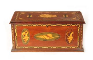 A LATE GEORGE III INLAID MAHOGANY BOX