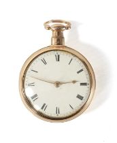 SAMUEL BROTHERS, LIVERPOOL. AN 18CT GOLD PAIR CASED VERGE POCKET WATCH