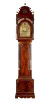 DIEGO EVANS, LONDRES (LONDON). A GEORGE III INLAID FIGURED MAHOGANY EIGHT DAY LONGCASE CLOCK