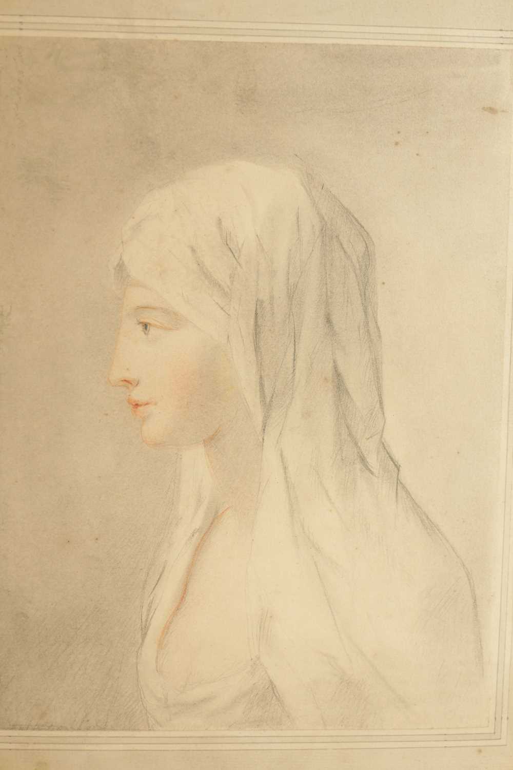 A COLLECTION OF SIX 19TH CENTURY PORTRAIT DRAWINGS OF LADIES - Image 4 of 10