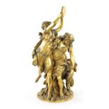 AFTER CLAUDE MICHEL CLODION, A 19TH CENTURY GILT BRONZE FIGURAL SCULPTURE