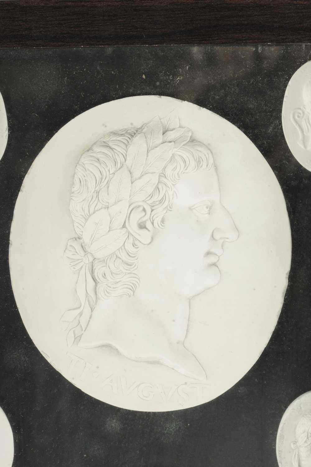 A COLLECTION OF 19TH CENTURY PLASTER BUST PLAQUES - Image 3 of 8