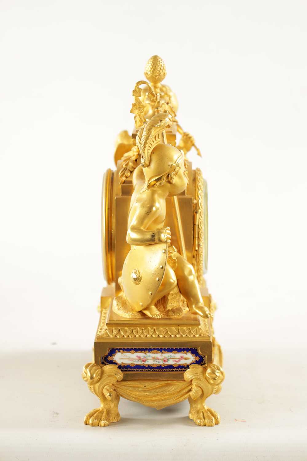 A FINE 19TH CENTURY GILT ORMOLU SEVRES PANELLED MANTEL CLOCK - Image 10 of 10