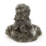 VINCENZO GEMITO (1852-1929). A LATE 19TH CENTURY PATINATED BRONZE BUST