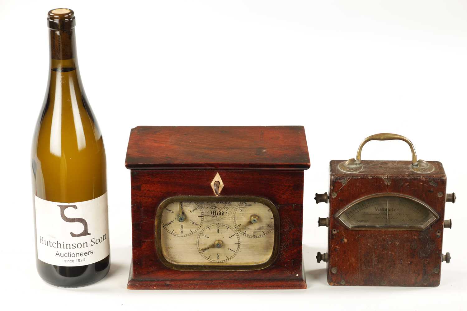 A 19TH CENTURY MAHOGANY CASED SIGNED ELECTRIC VOLTMETER - Image 5 of 9