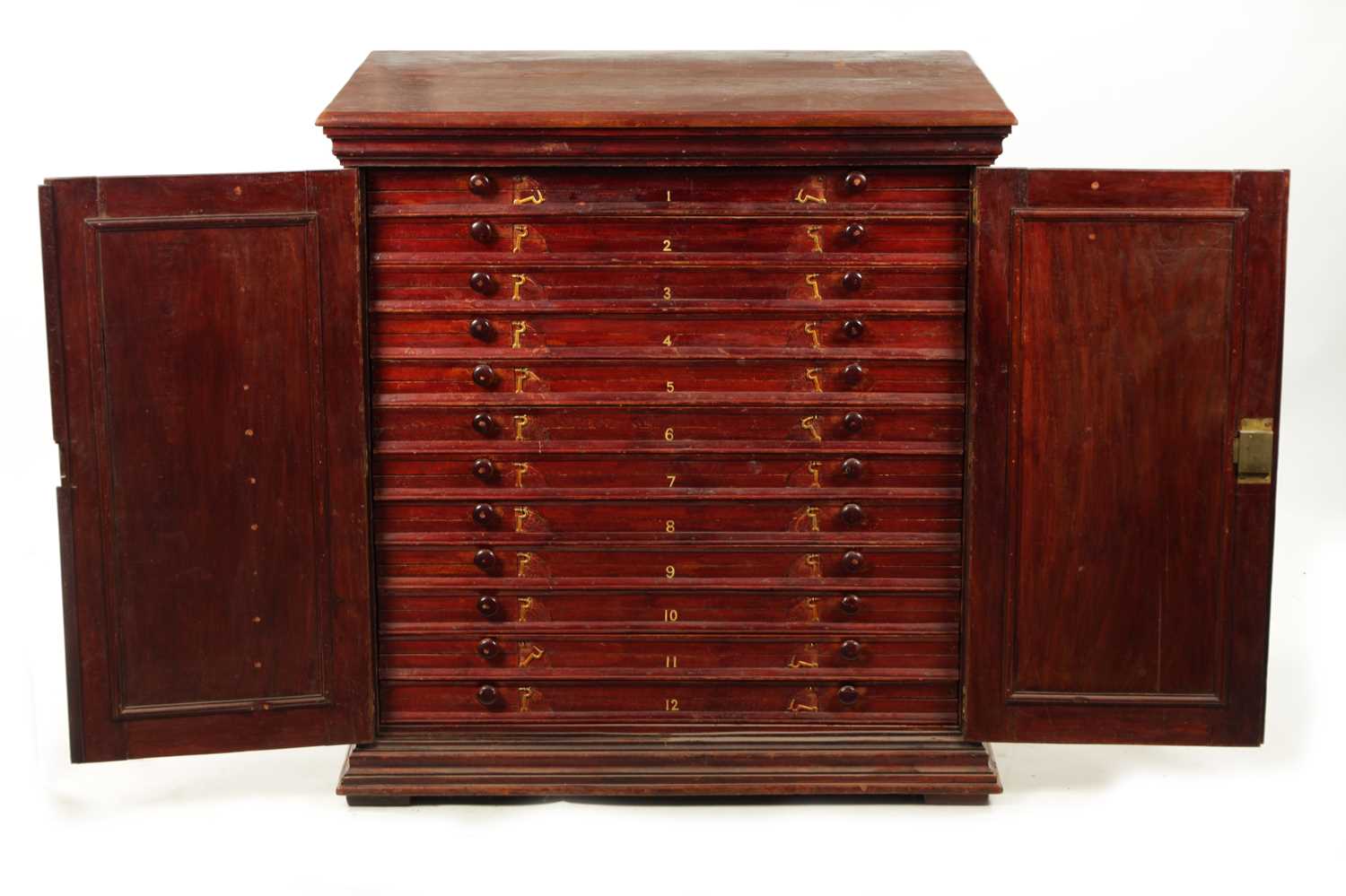 A LATE 19TH CENTURY SCUMBLED PINE COLLECTORS CABINET - Image 2 of 8