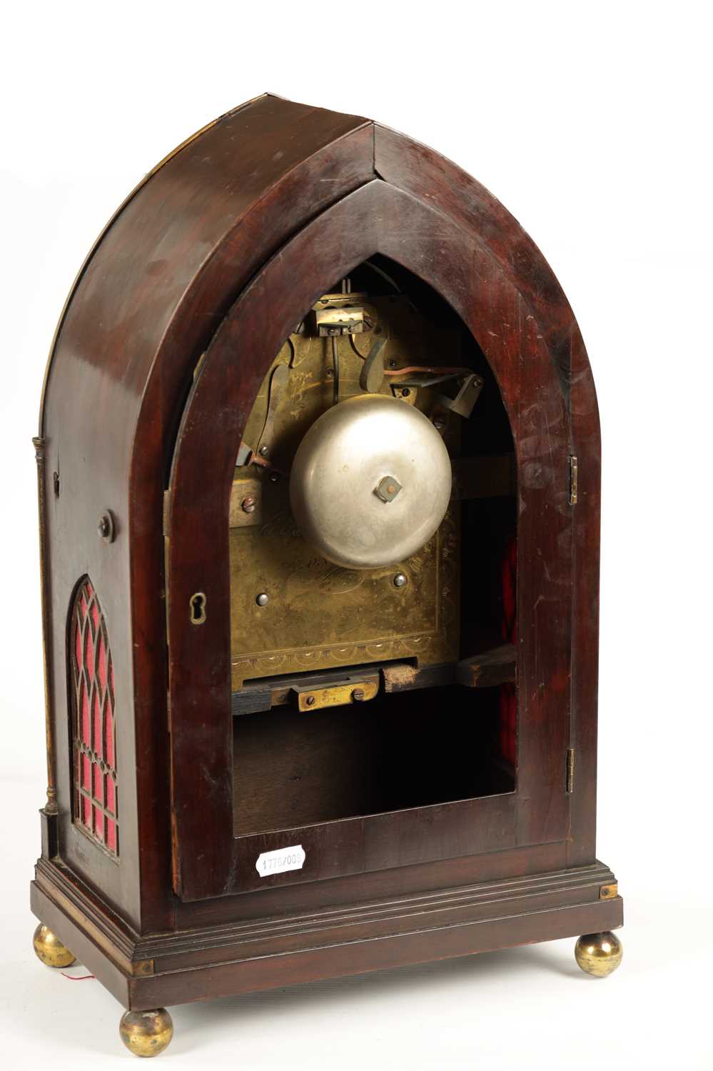 ELLICOTT & TAYLOR, ROYAL EXCHANGE. A REGENCY MAHOGANY AND BRASS INLAID FUSEE BRACKET CLOCK - Image 6 of 8