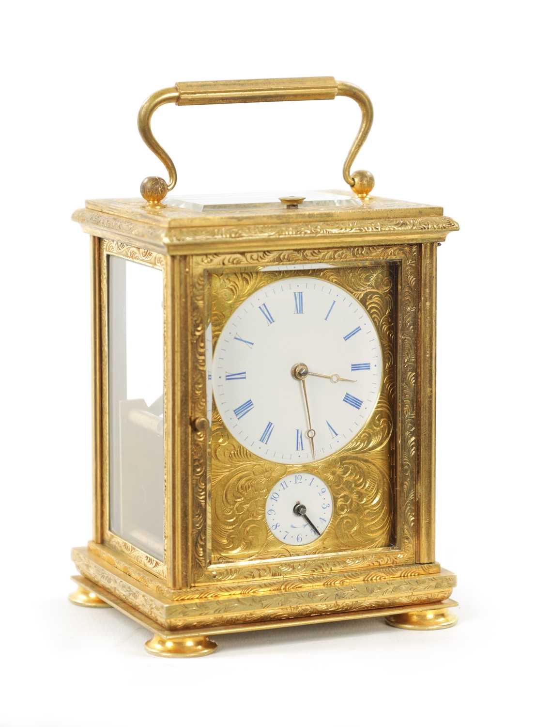 LE ROY ET FILS, PALAIS ROYAL. AN UNUSUAL LATE 19TH CENTURY FRENCH CARRIAGE CLOCK