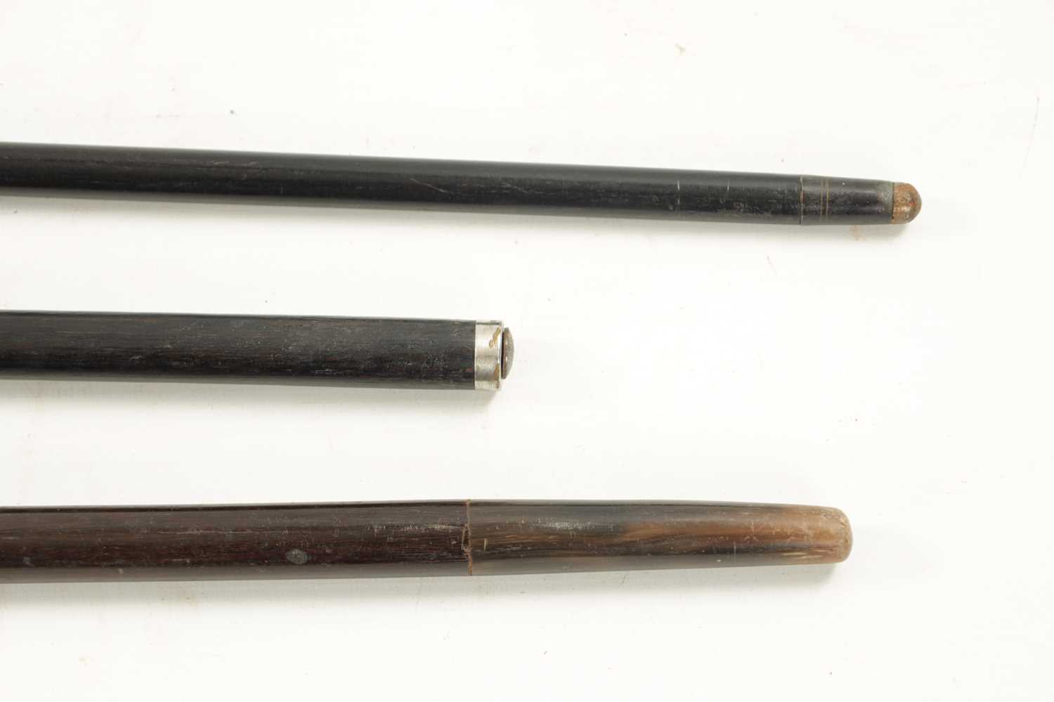 A COLLECTION OF THREE 19TH CENTURY SILVER TOPPED WALKING STICKS - Image 6 of 6