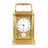 HENRI JACOT, PARIS. A LATE 19TH CENTURY FRENCH GRAND SONNERIE CARRIAGE CLOCK