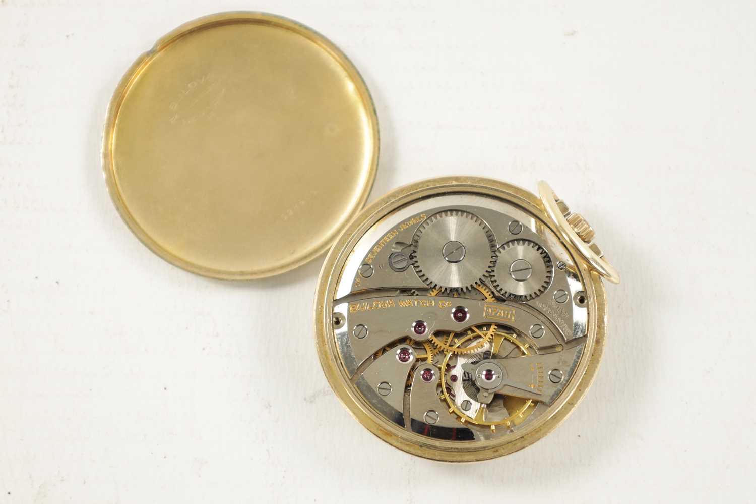 AN ART DECO 10CT ROLLED GOLD BULOVA POCKET WATCH - Image 2 of 4