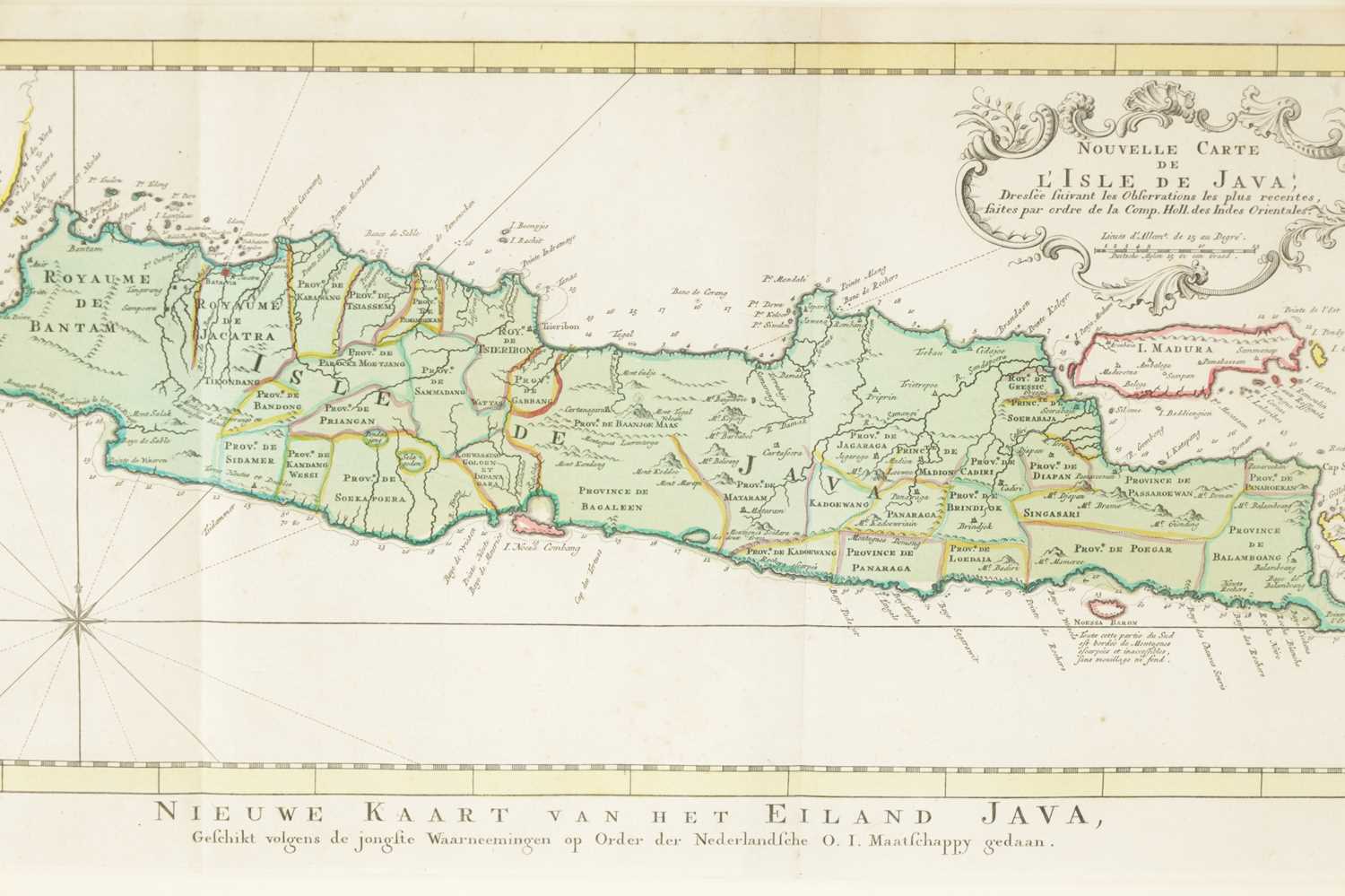 AN ANTIQUE FRAMED MAP OF JAVA - Image 4 of 9