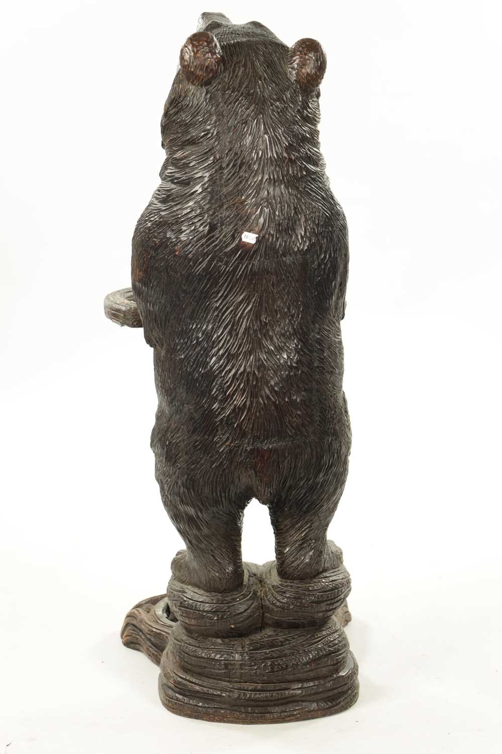 A LATE 19TH CENTURY CARVED BLACK FOREST BEAR STICK STAND - Bild 9 aus 9
