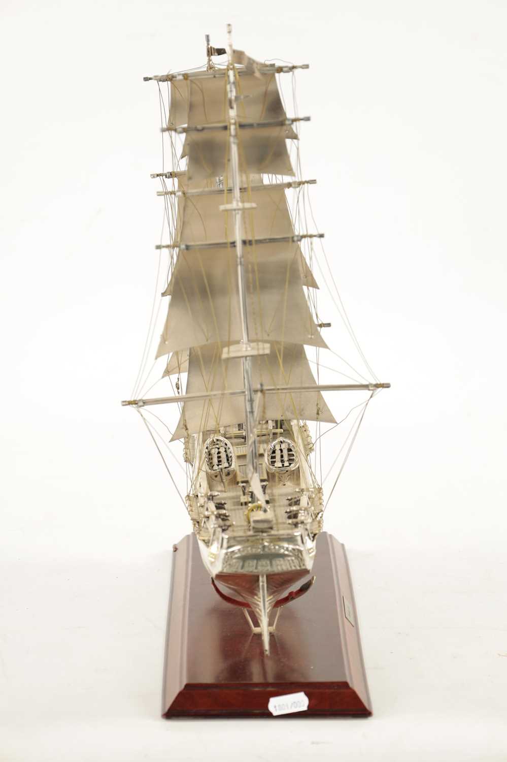 A 20TH CENTURY SILVER MODEL OF THE FAMOUS HMS BOUNTY SHIP - Image 11 of 11