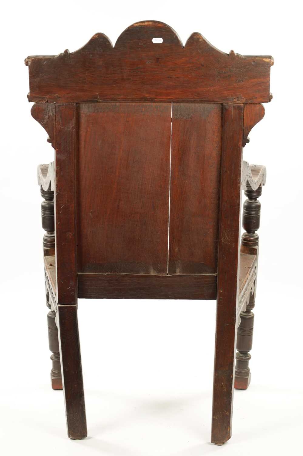 A 17TH CENTURY CARVED OAK WAINSCOT CHAIR - Image 9 of 14